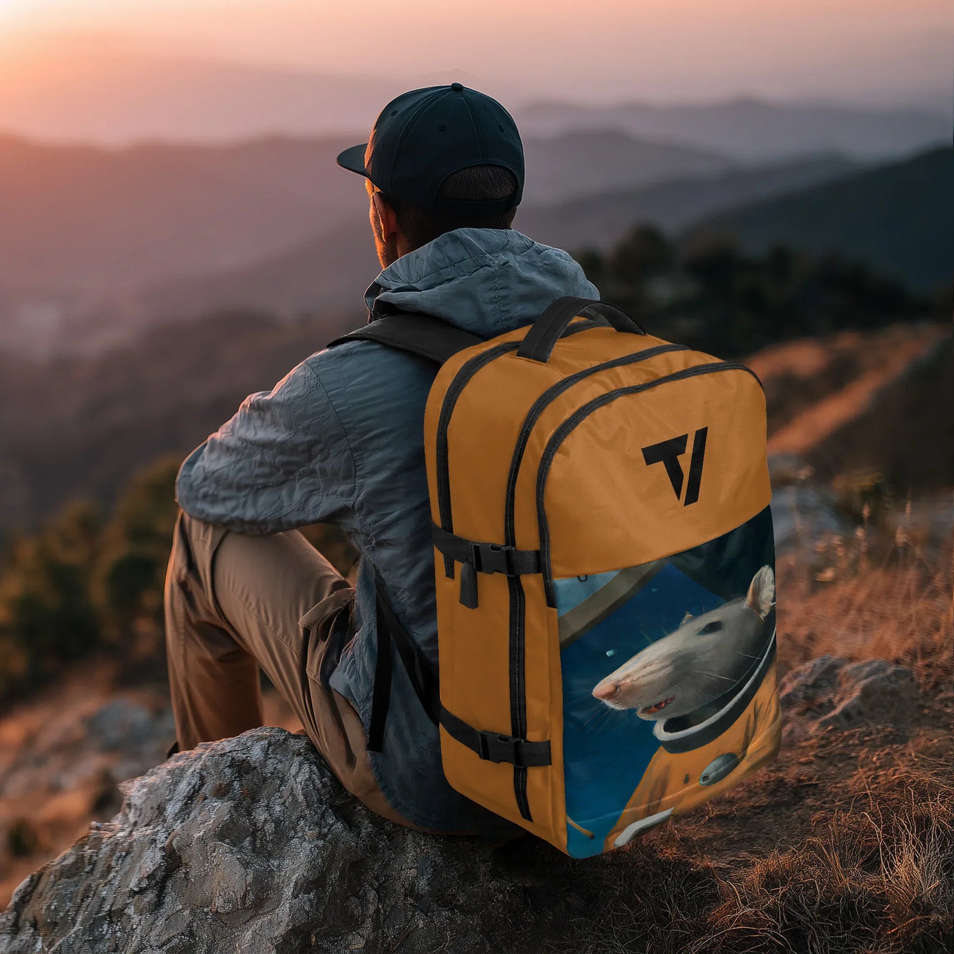 Canvas Multi-Pocket Hiking Backpack - Breathable Travel Daypack - TeeVoke