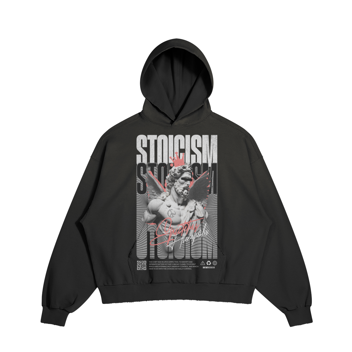 Men's Sun Faded Ripped Pocket Hoodie