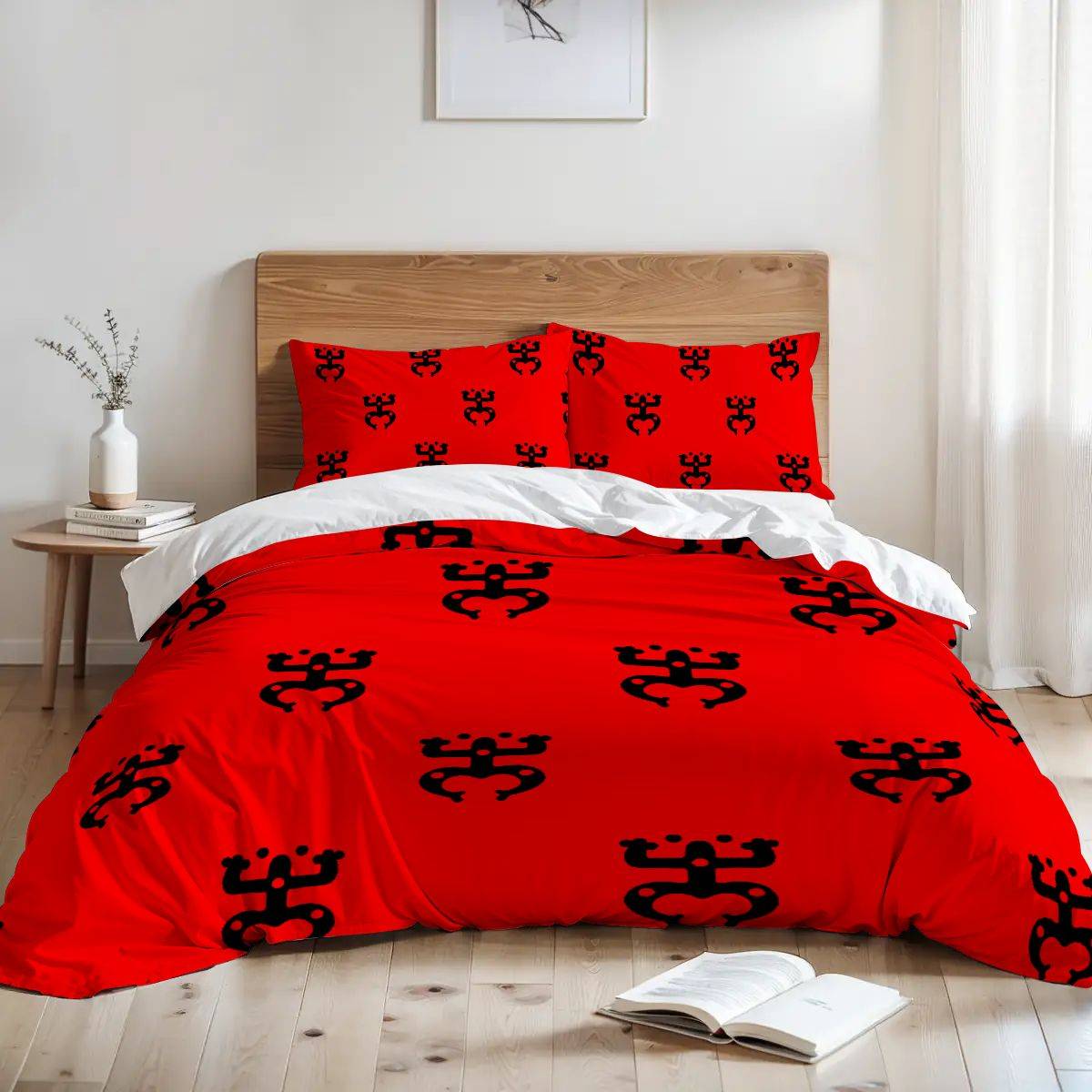 Puerto Rico King Duvet Cover Set – Coquí & Taino Design for Trendy Holiday Gifting