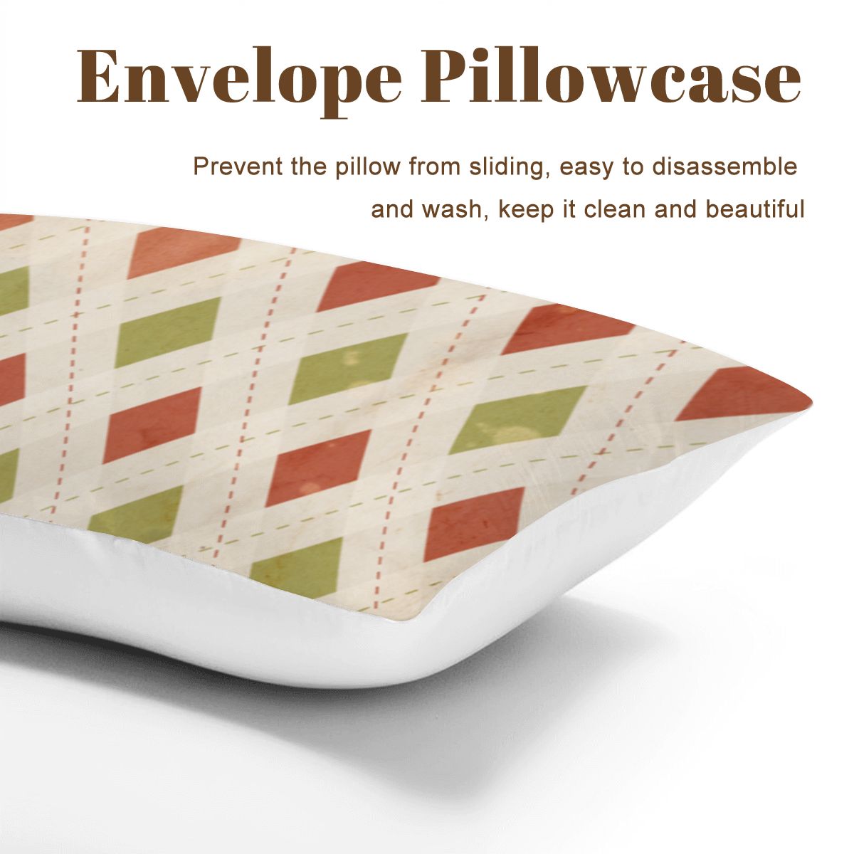 Holiday Diamond Queen Comforter Set – Festive Geometric Bedding