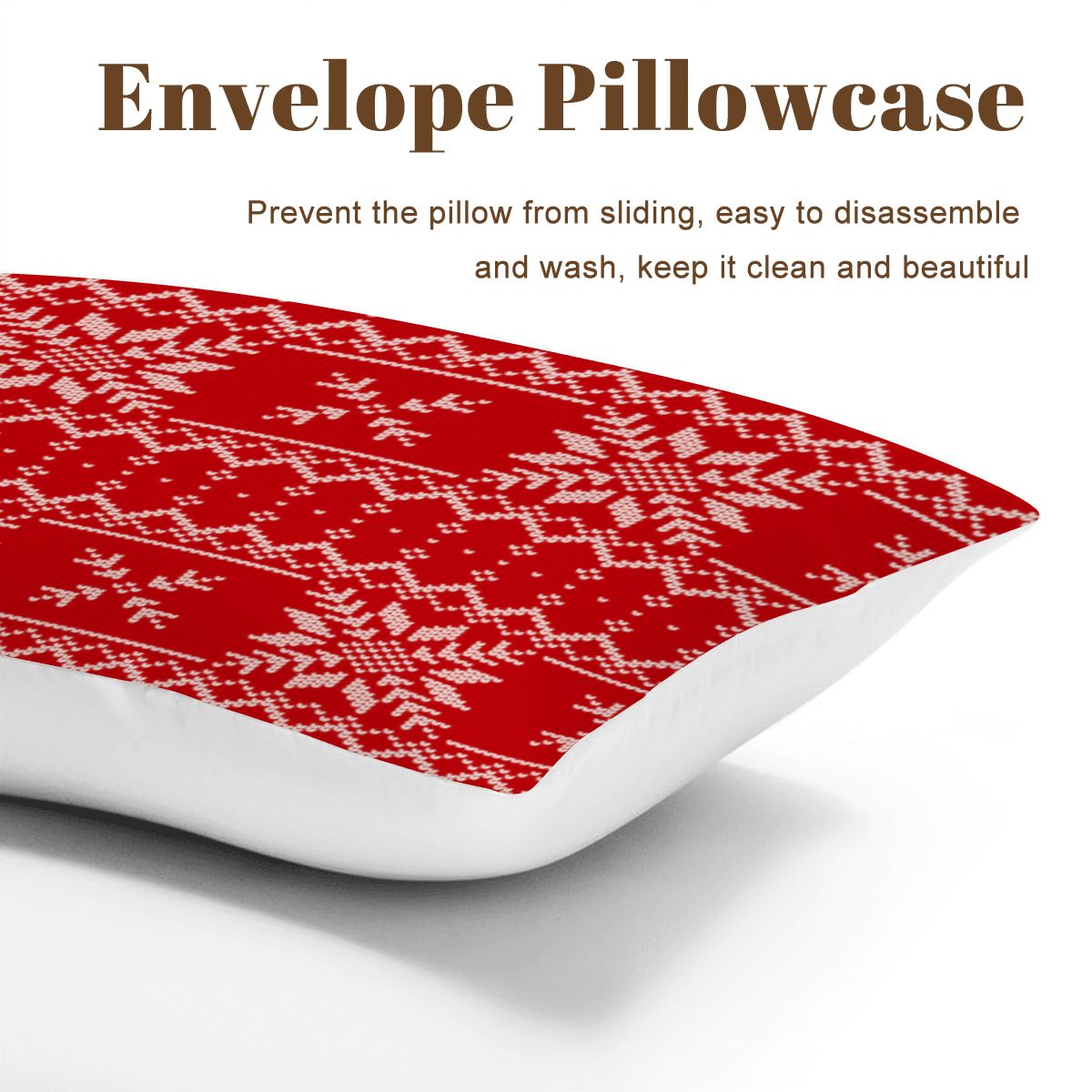 Festive Red Snowflake Bedding – Queen Size Comforter Set