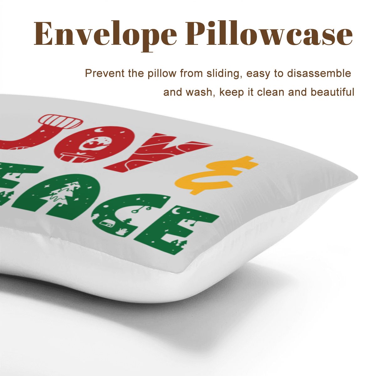 Holiday Comforter Set – Peace & Santa Queen Size Bedding