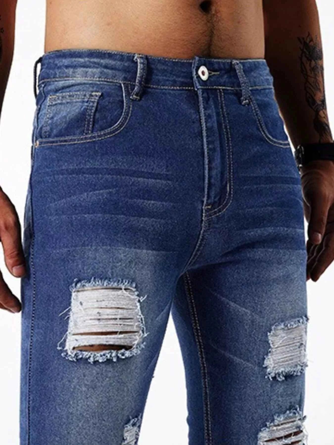 Men's Ripped Slim Fit Jeans