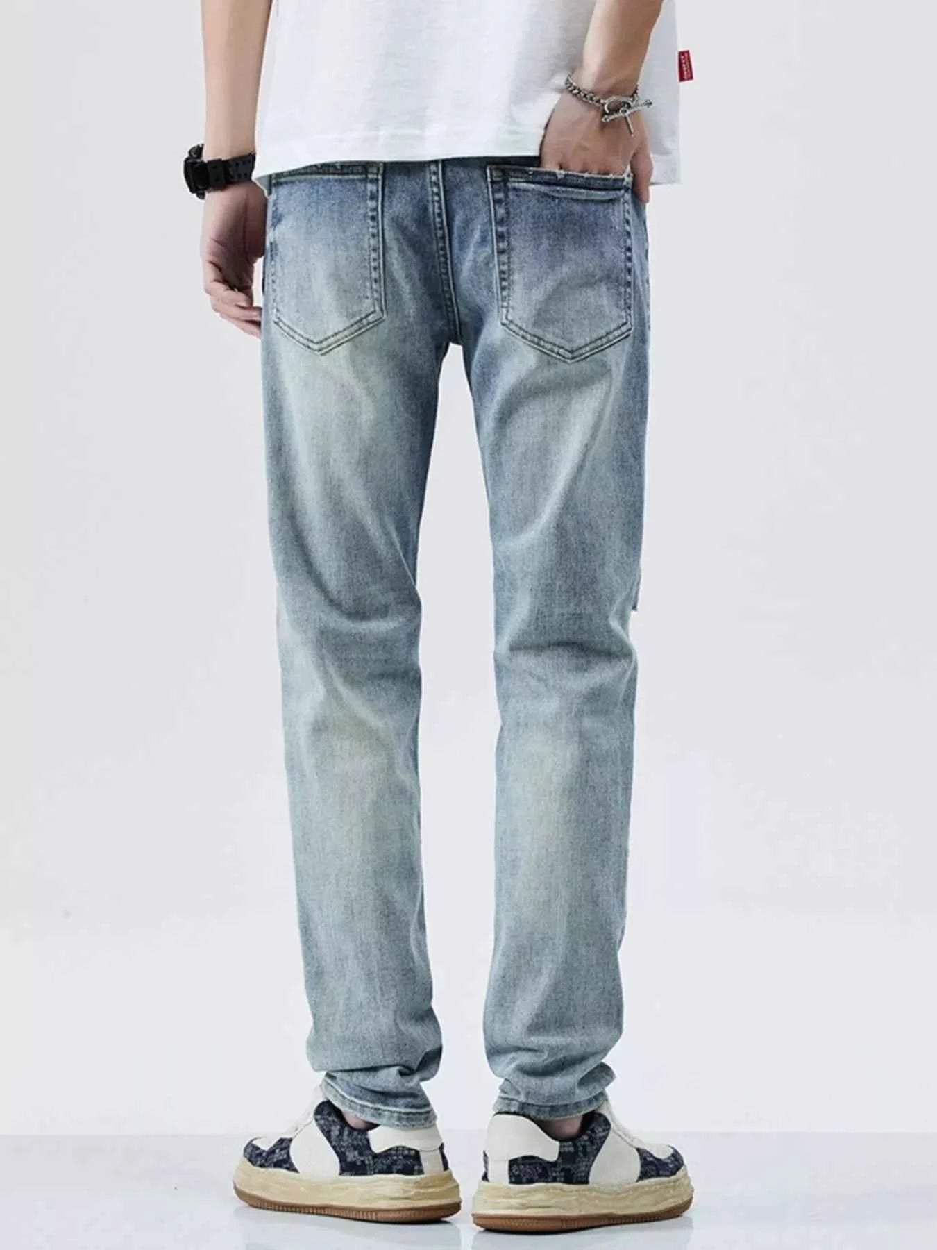 Men's Distressed Slim Fit Jeans