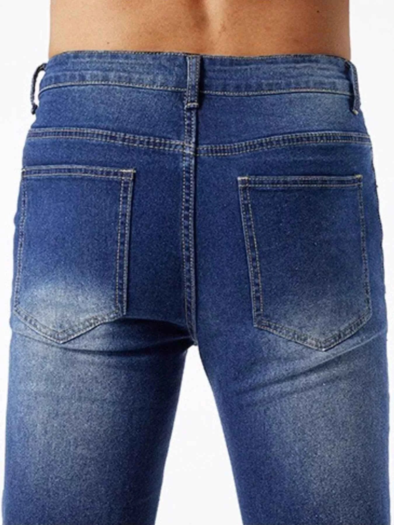 Men's Ripped Slim Fit Jeans