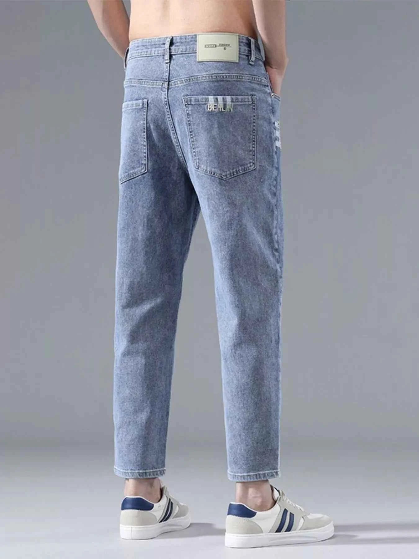 Men's Casual Straight-Leg Wash Jeans