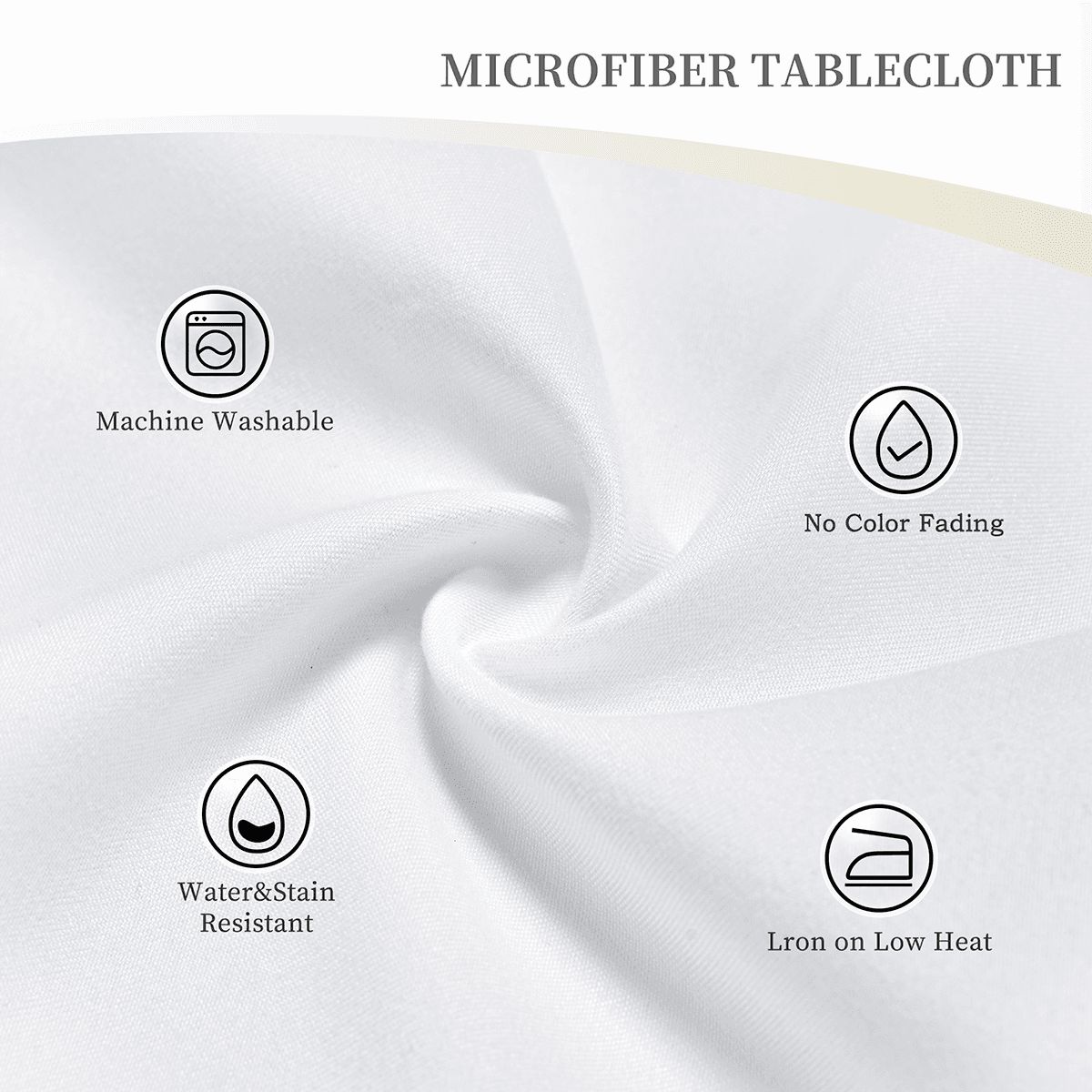 60 Inch Round Tablecloth with Wavy Edge