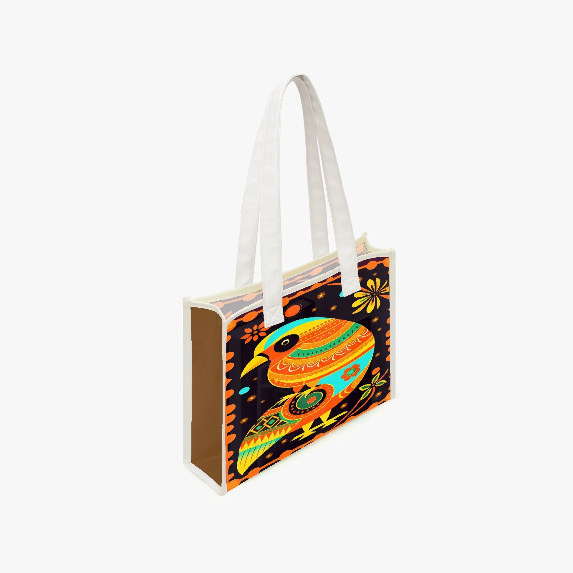 Large Holographic Tote Bag - Spacious PVC Shoulder Bag - TeeVoke