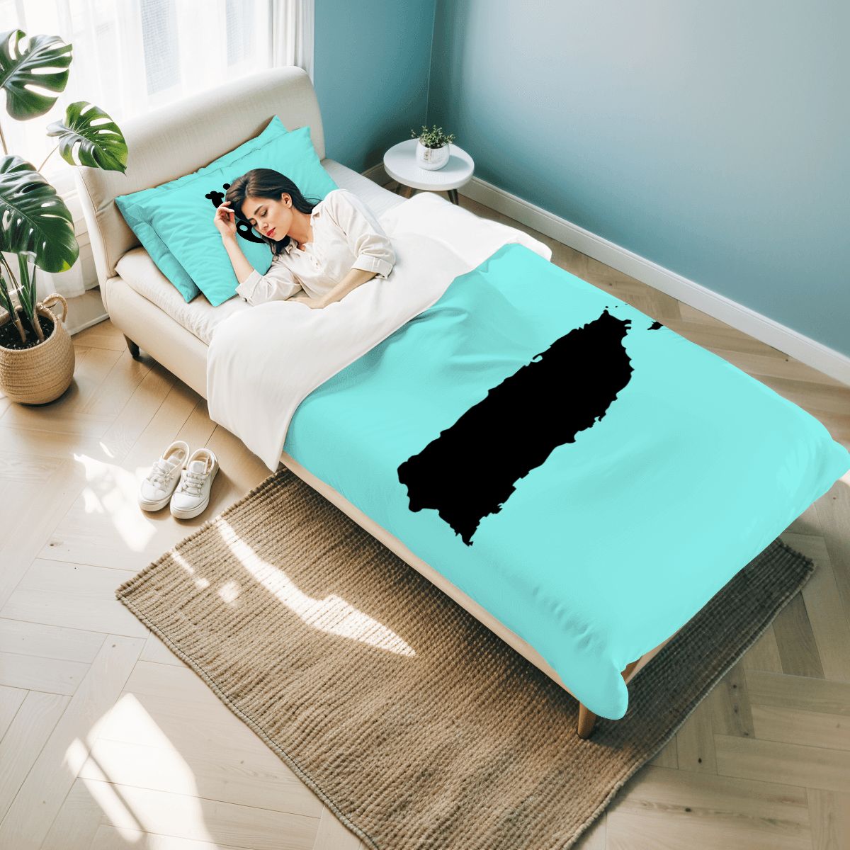 Twin Duvet Cover Set Puerto Rico Coqui Taino Kids Trendy Gift Bedroom Decor