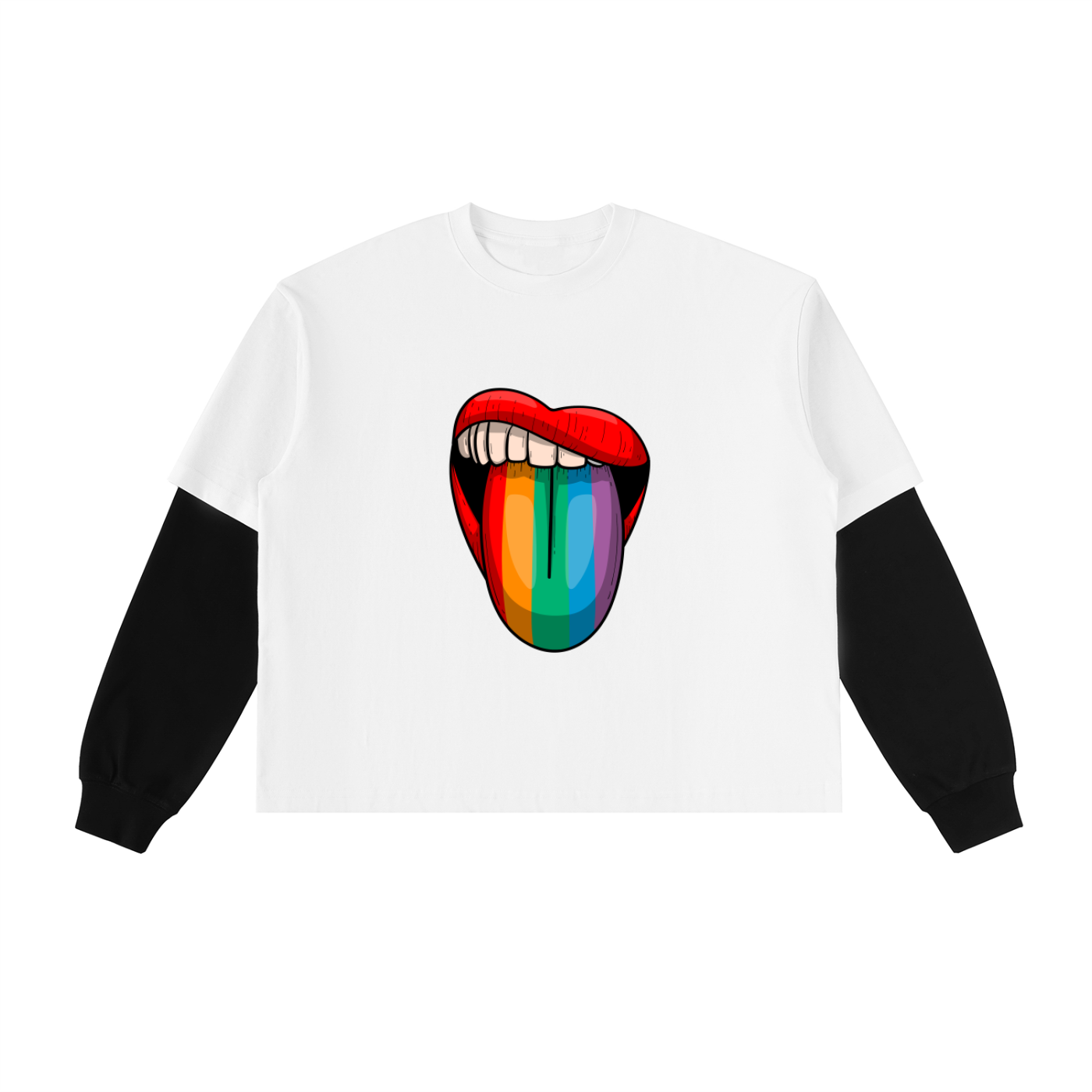 Women's Contrast Sleeve Cotton T-Shirt for Stylish Comfort