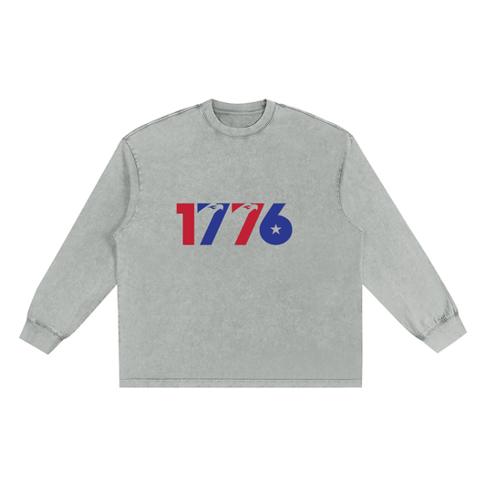 Men's Frayed Edge Long Sleeve T-Shirt in Soft Cotton