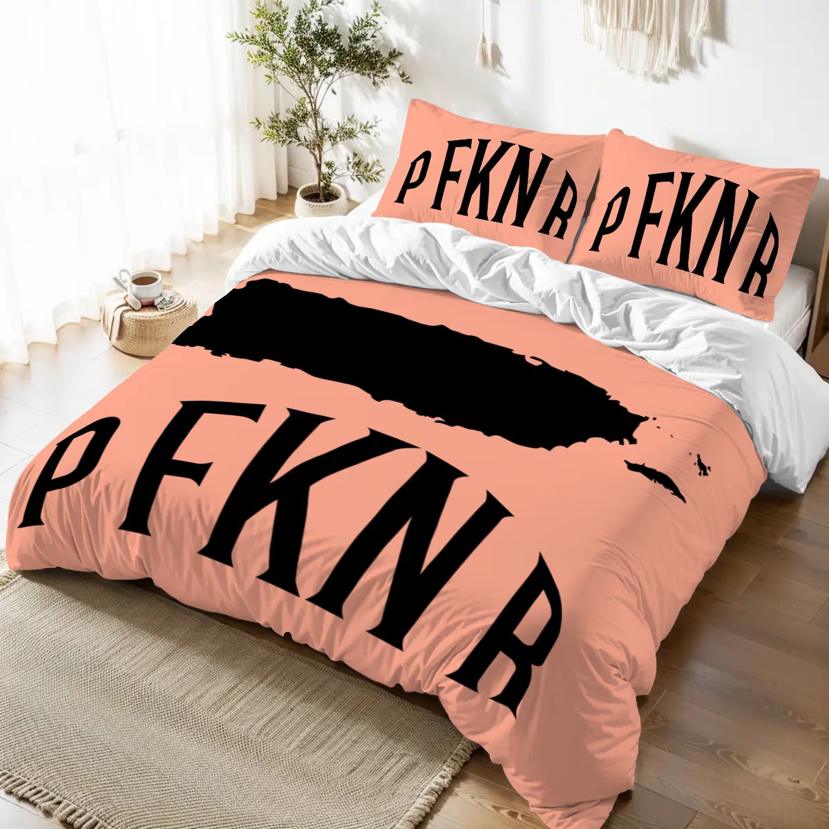 Queen Duvet Cover Set P FKN R Puerto Rico Rose and Pink Trendy Holiday Gift