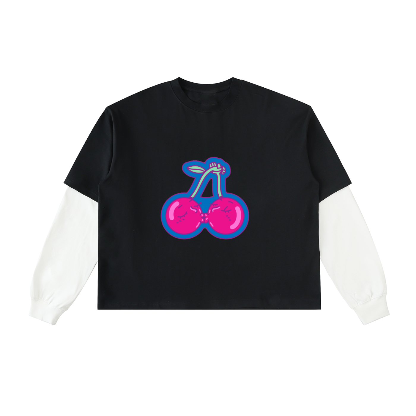 Women's Contrast Sleeve T-Shirt - Comfortable Cotton Style for Everyday Wear