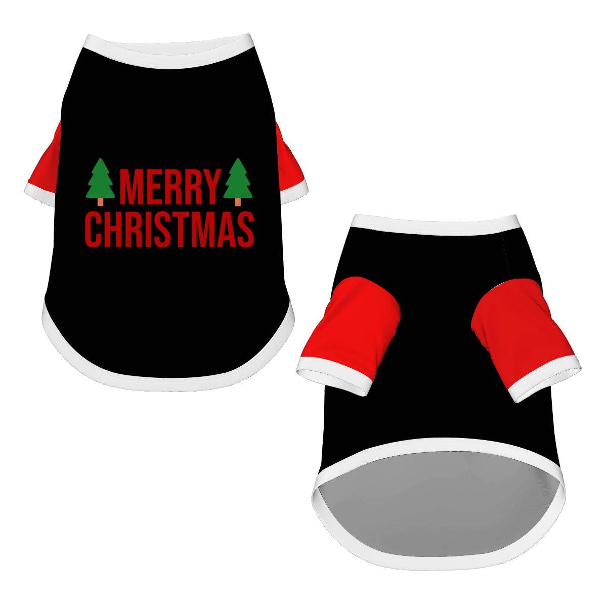 Merry Christmas Pet Cotton T-shirt Trendy Holiday Pet Clothing