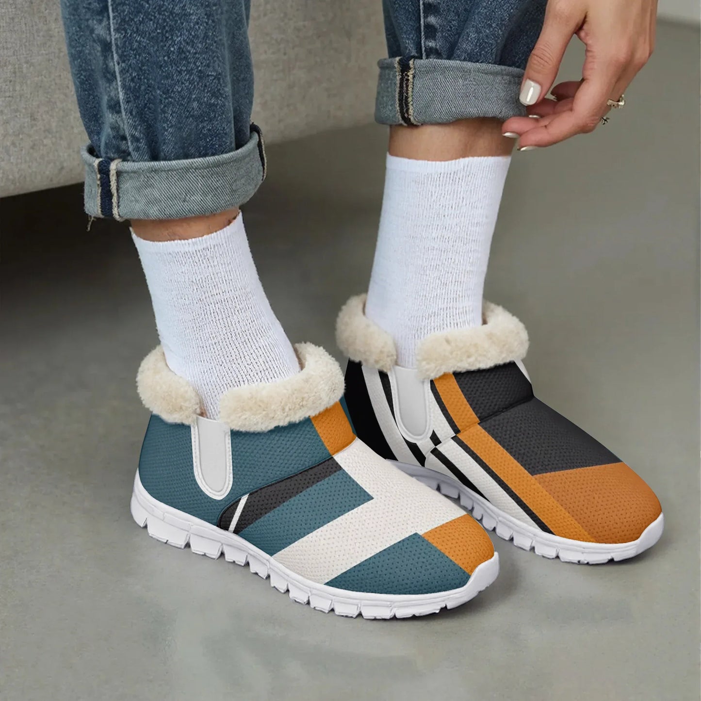 Women's Winter Snow Boots - Warm Fleece Lined Waterproof Anti-Slip Outdoor Footwear - TeeVoke