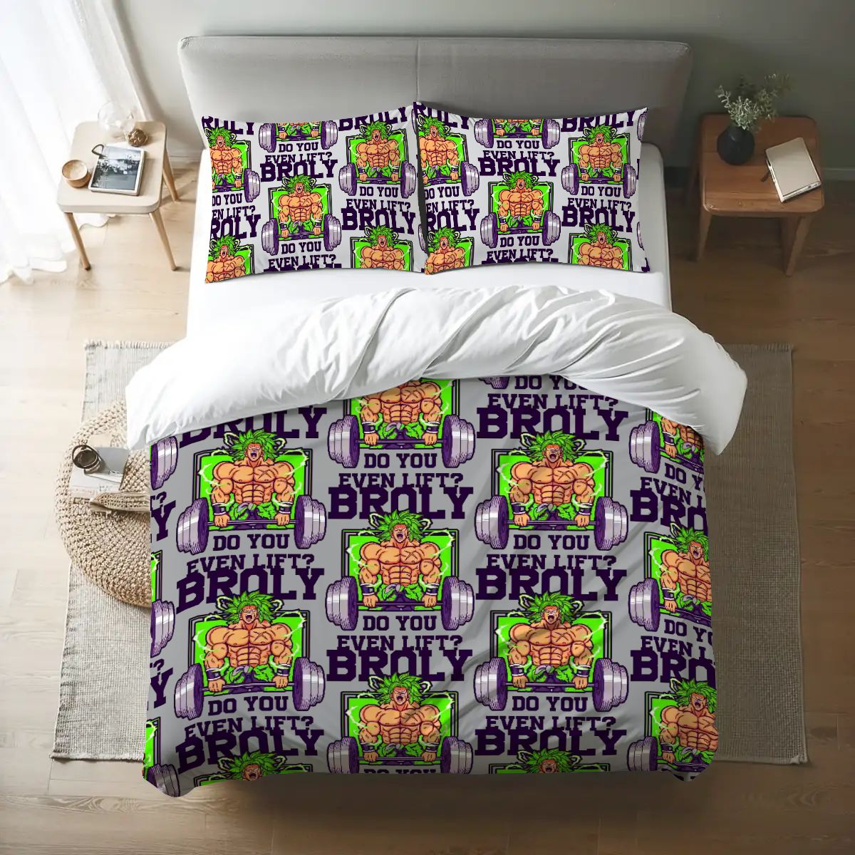 Workout Vibes Bedding – Queen Duvet Cover for Gym Enthusiasts