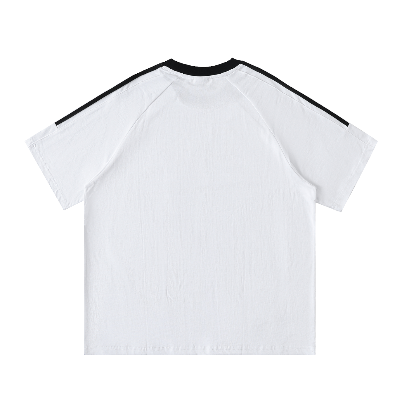 Men's Cotton Crewneck T-Shirt with Contrast Tape - Stylish Comfort for Every Occasion