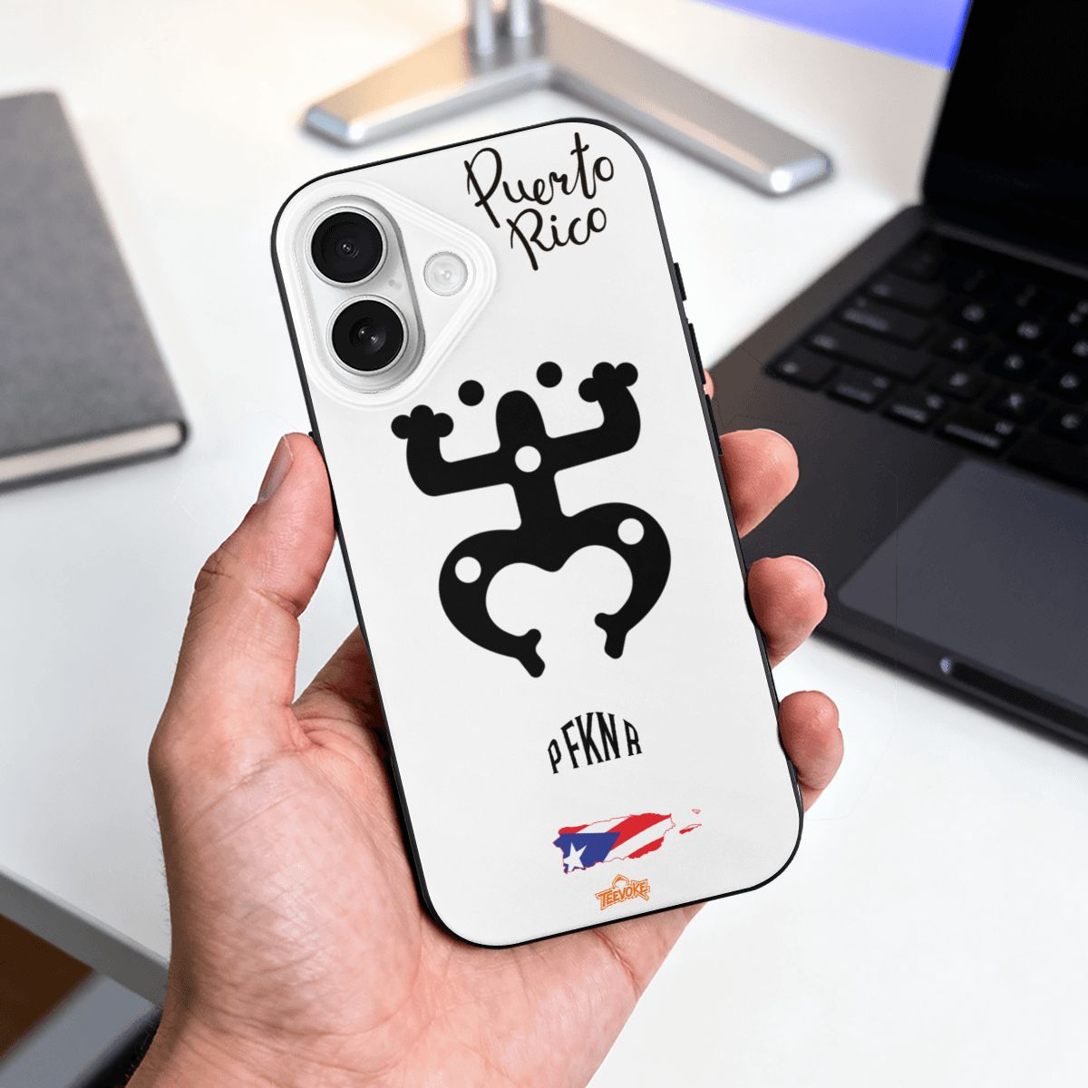 iPhone 17 TPU Black Case – Coquí & Taino Puerto Rico Pride Design
