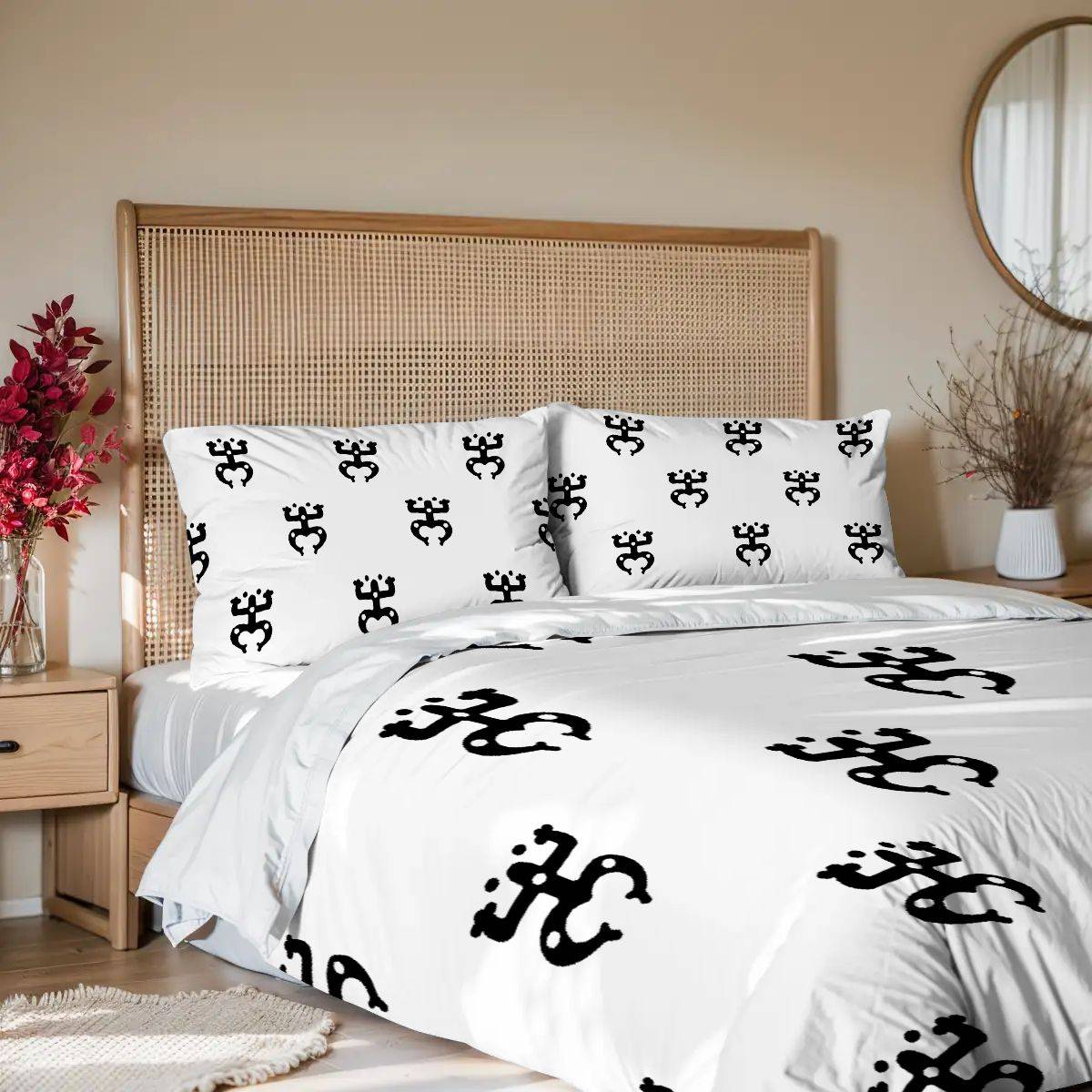 Puerto Rico King Duvet Cover Set – Taino Coquí Design for Trendy Holiday Gifting