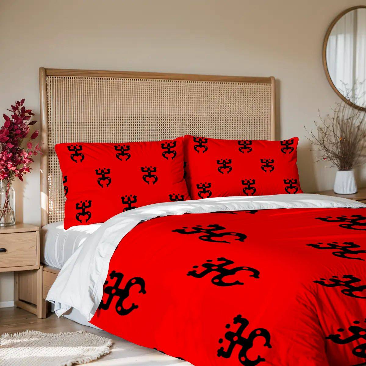 Puerto Rico King Duvet Cover Set – Coquí & Taino Design for Trendy Holiday Gifting