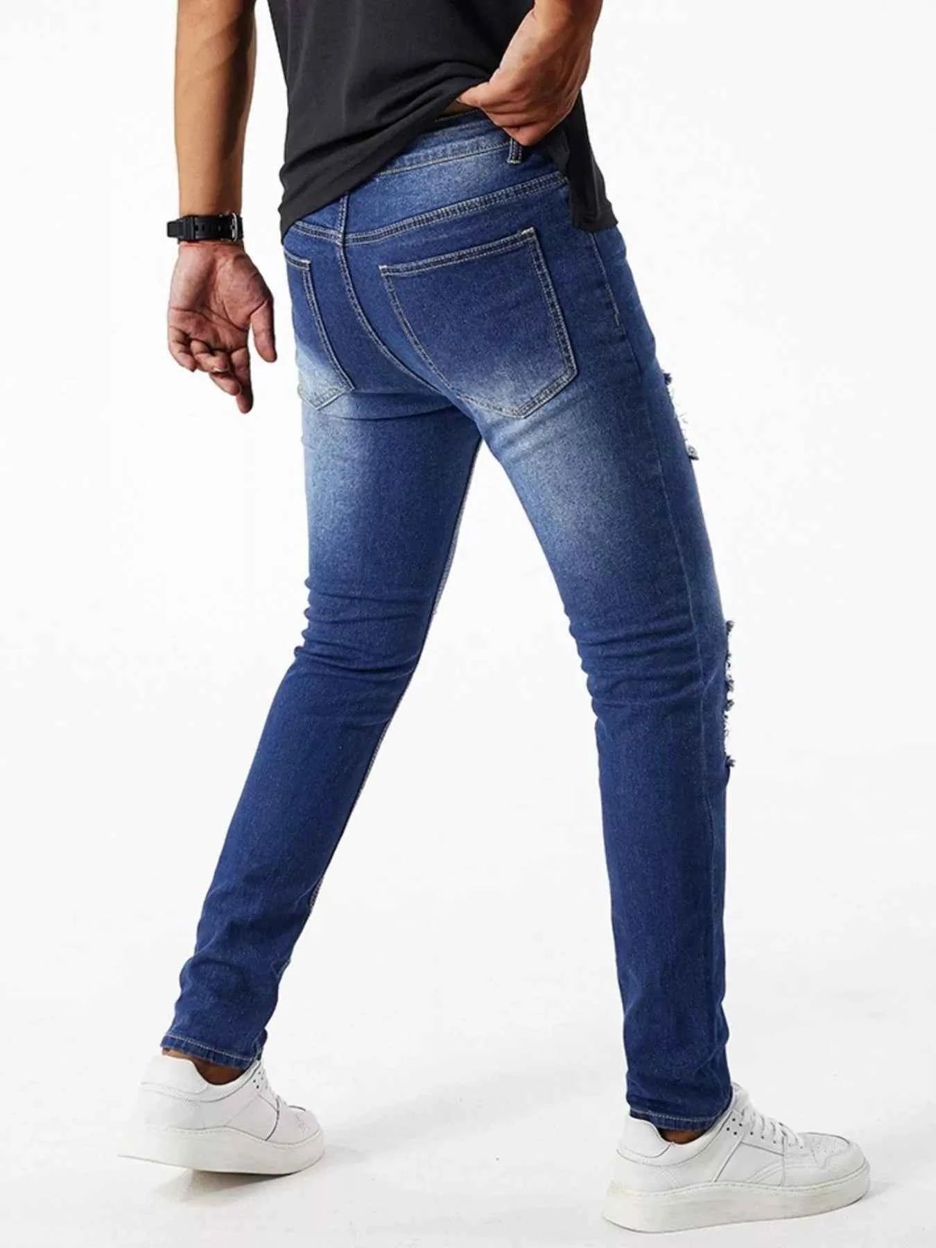 Men's Ripped Slim Fit Jeans