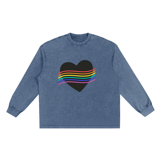 Women's Frayed Edge Long Sleeve T-Shirt in Soft Cotton