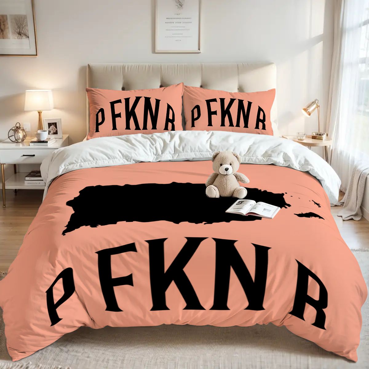 Queen Duvet Cover Set P FKN R Puerto Rico Rose and Pink Trendy Holiday Gift