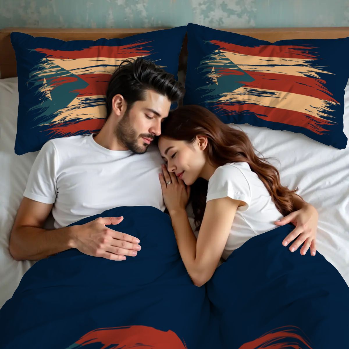 Queen Duvet Cover Set with Puerto Rico Design