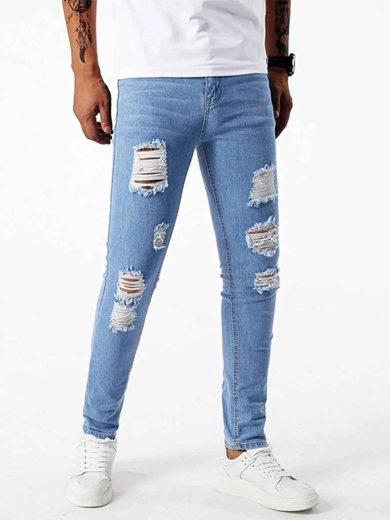 Men's Ripped Slim Fit Jeans