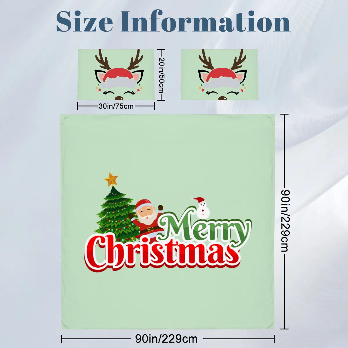 Colorful Christmas Tree Queen Duvet Cover Set – Festive Holiday Vibes