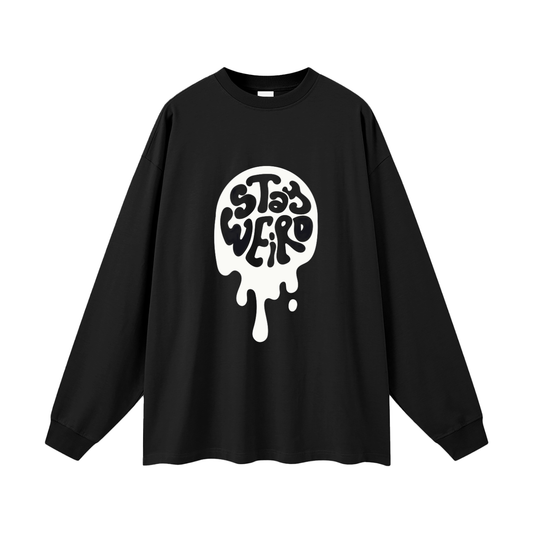 Women's Oversized Cotton T-Shirt - Stylish Long Sleeve Comfort