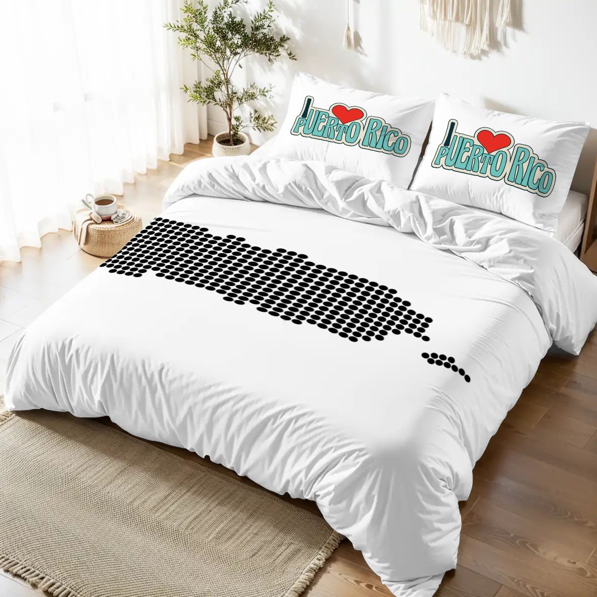 Queen Duvet Cover Set - Puerto Rico Design Bedding