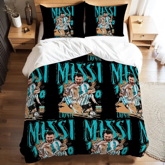 Lionel Messi Duvet Set – Full Size Football Fan Bedding