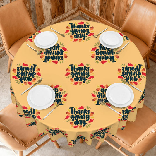 60 Inch Round Tablecloth with Wavy Edge