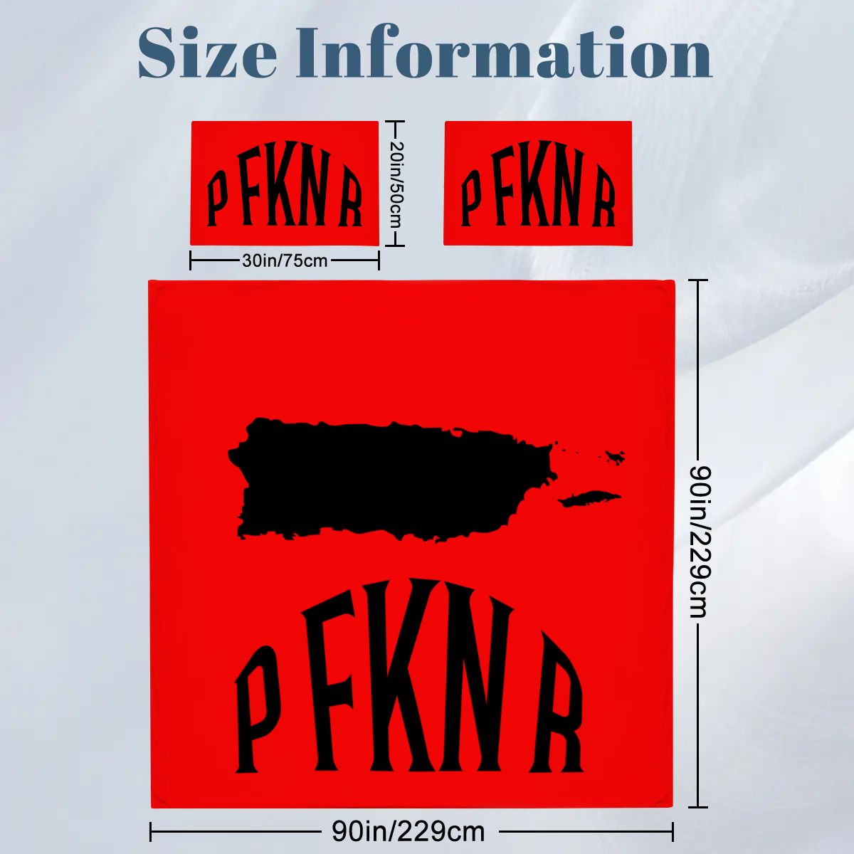 Queen Duvet Cover Set Puerto Rico Bedding Set Trendy Holiday Gift Red and Black