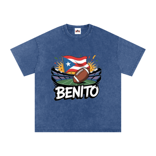 Men's Puerto Rico Football T-Shirt - Benito Design in Cotton