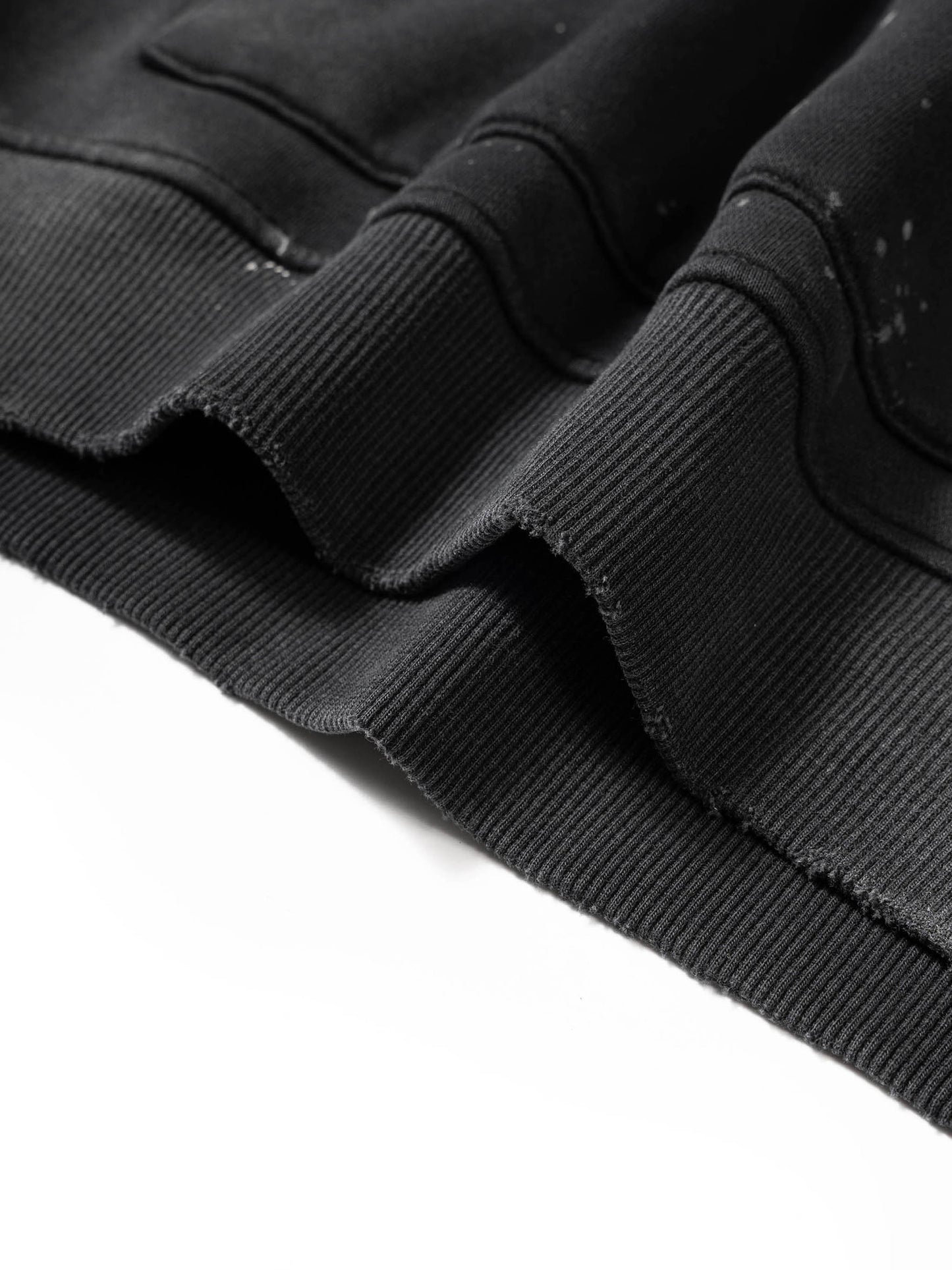 Men's Vintage Washed Frayed Fleece Hoodie