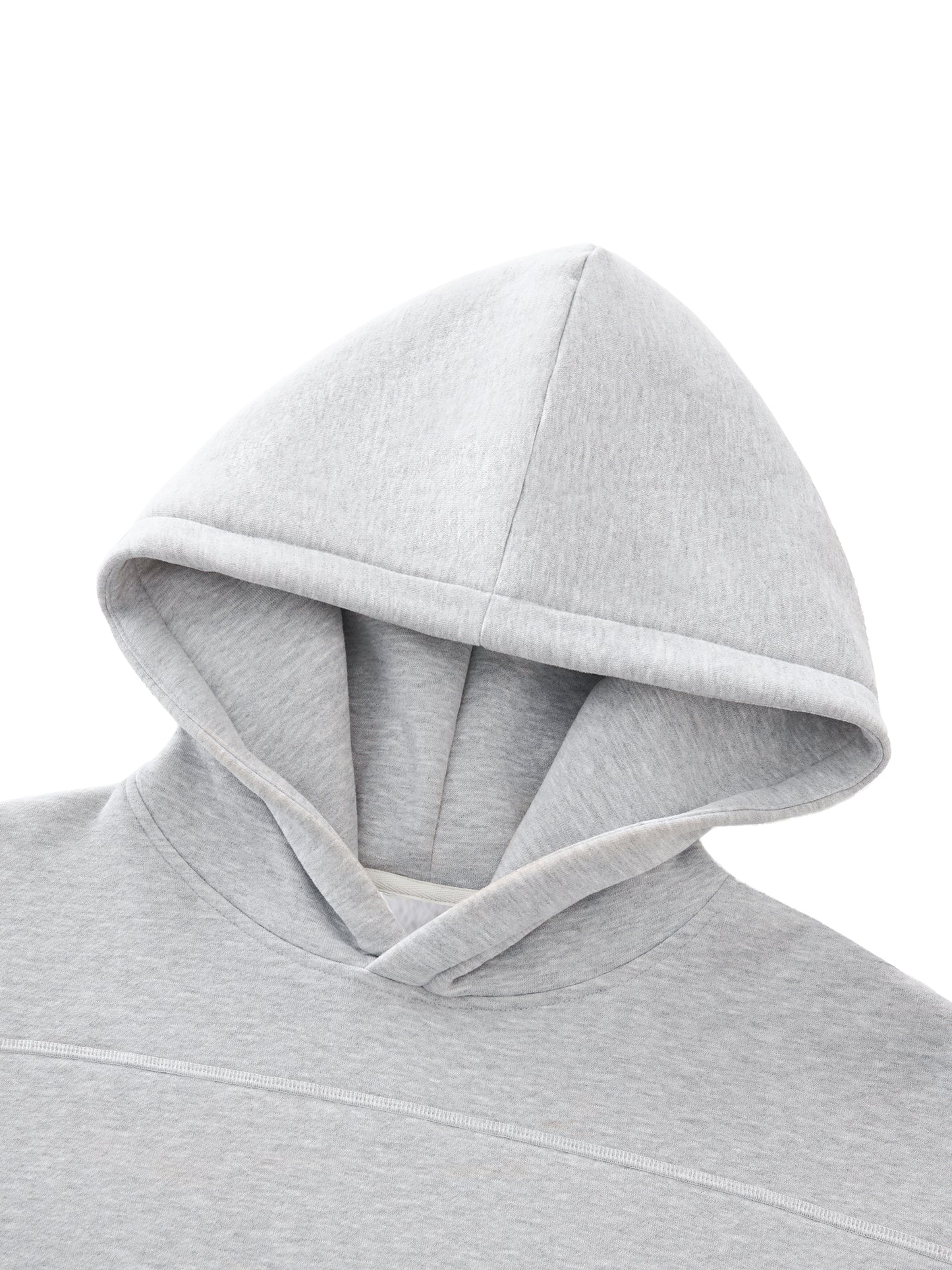 Men's Contrast-Stitched Boxy Fleece Hoodie