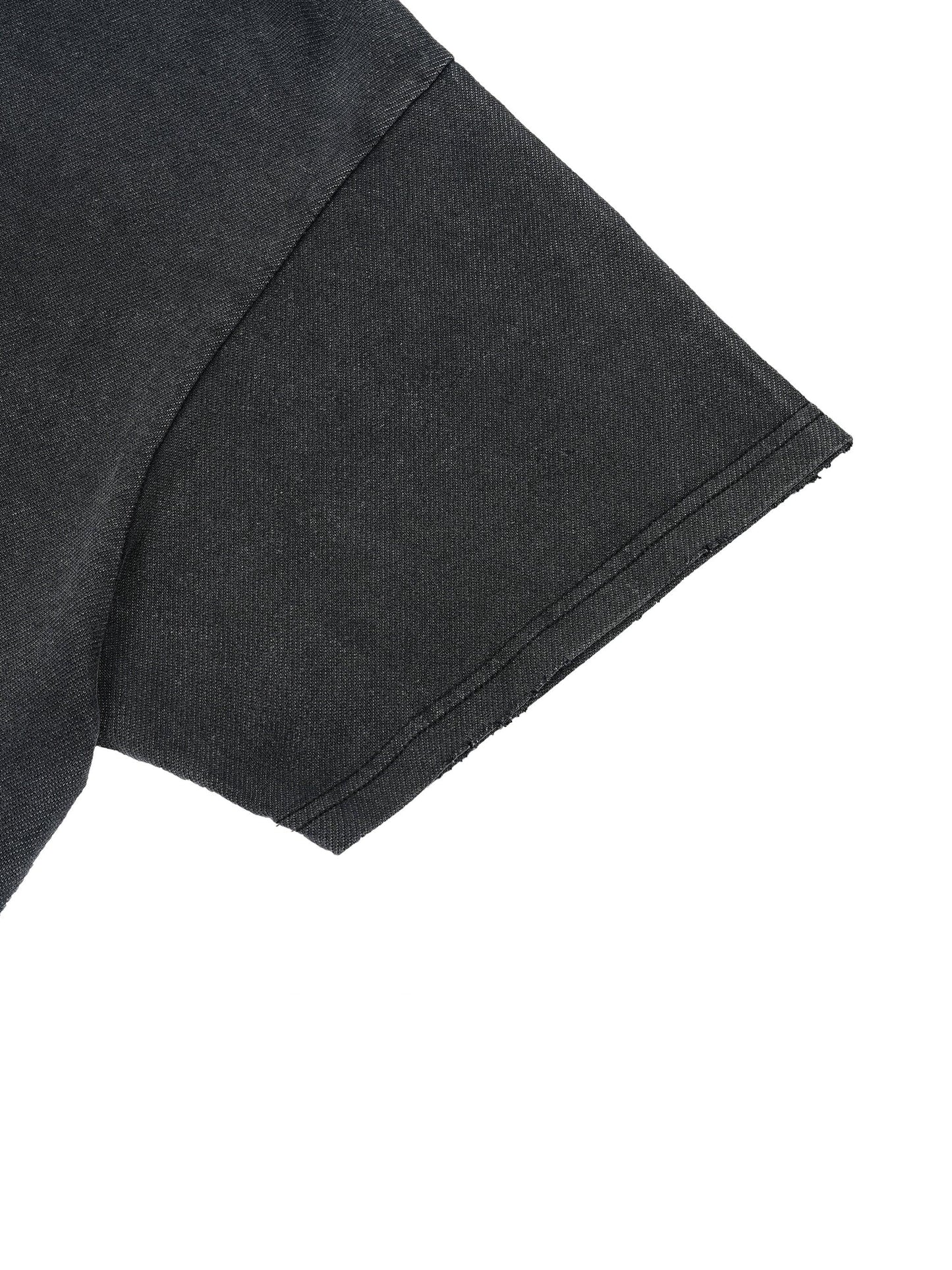 Women's Boxy Vintage Tee - Distressed Hem Short Sleeve Top - TeeVoke