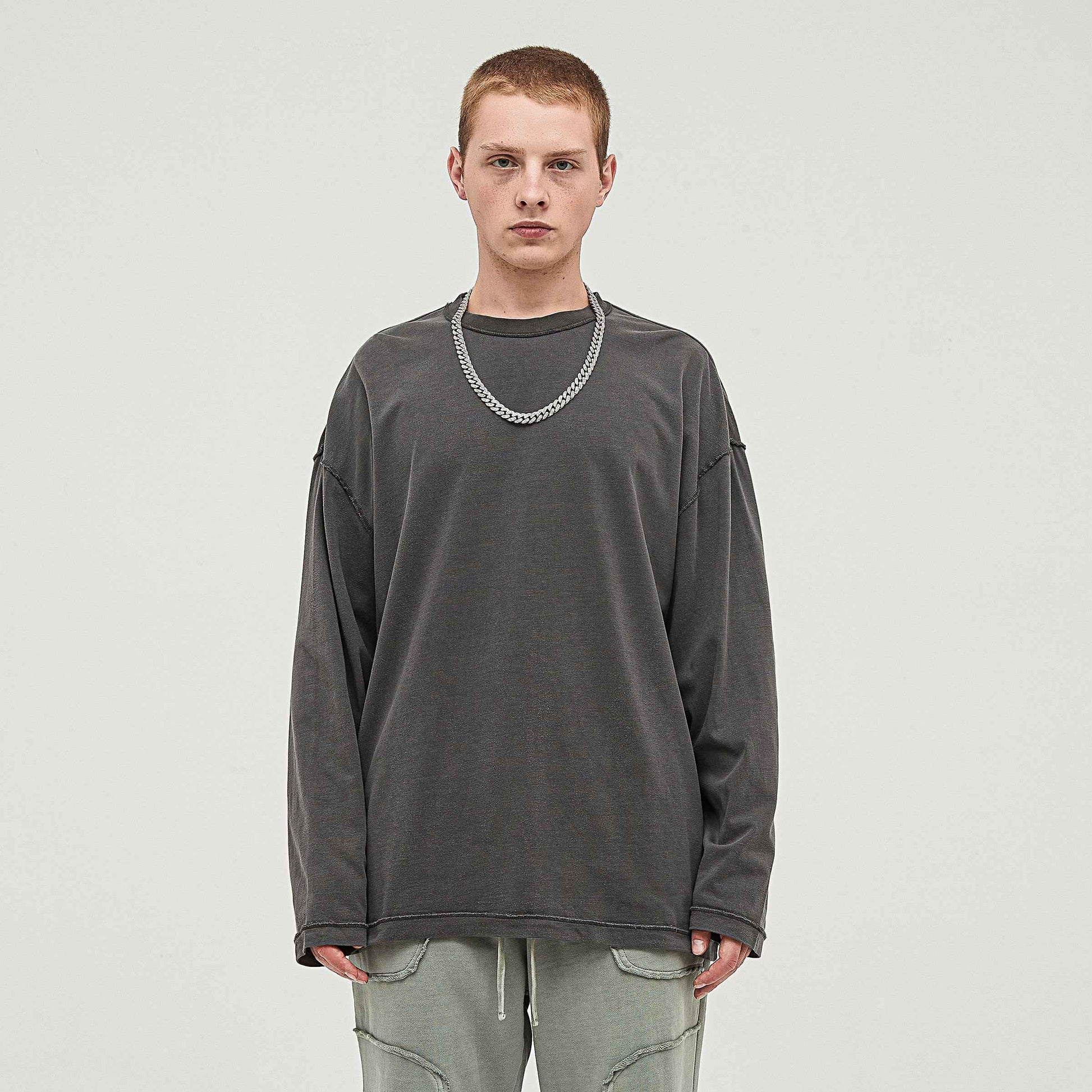 Unisex Oversize Long Sleeve T-Shirt Trendy Gift Holidays Astronauts