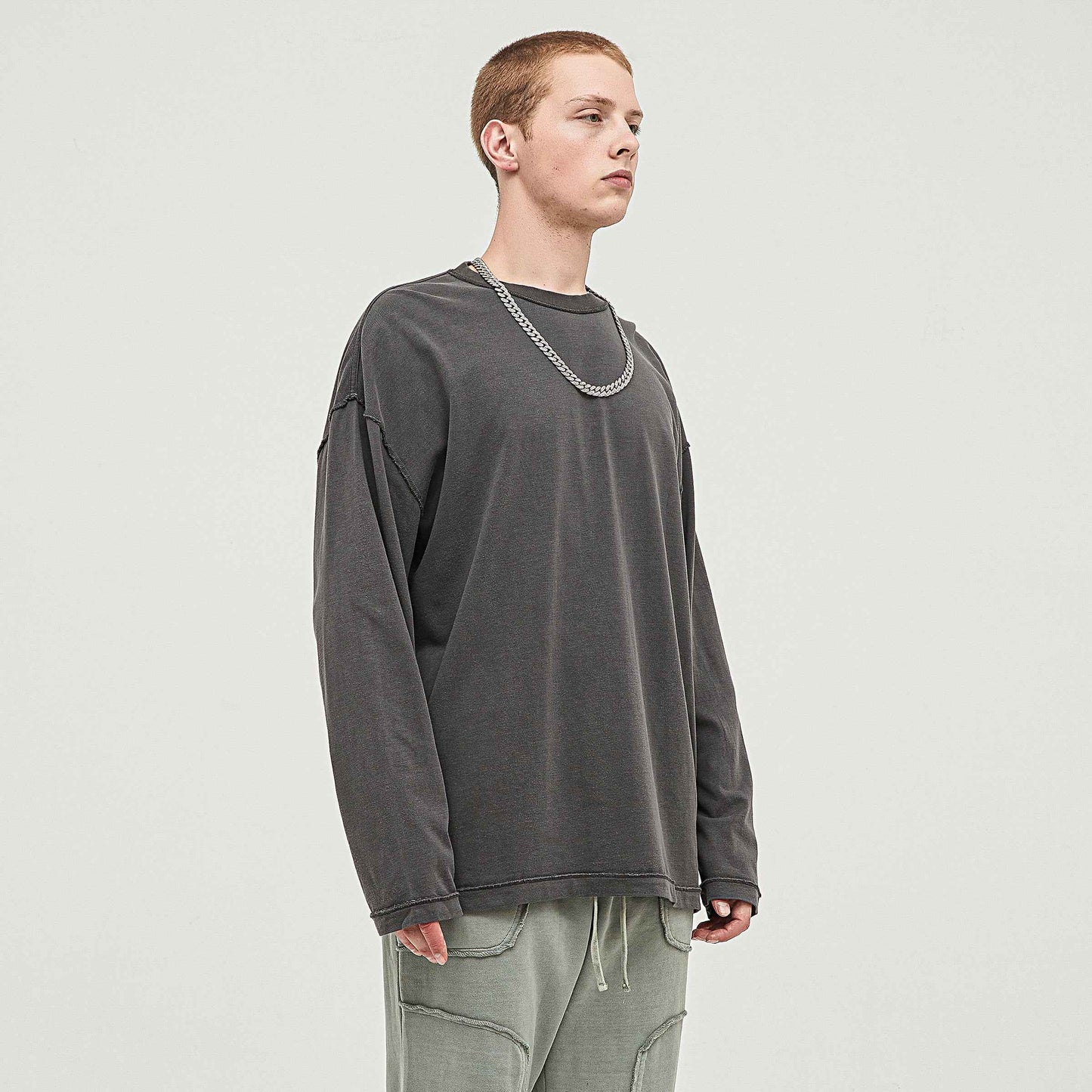 Unisex Oversize Long Sleeve T-Shirt Trendy Gift Holidays Astronauts