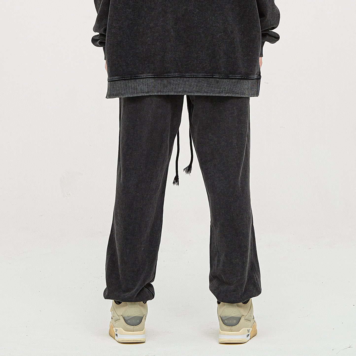 Super Heavyweight Washed Baggy Sweatpants - Vintage Cotton Joggers - TeeVoke