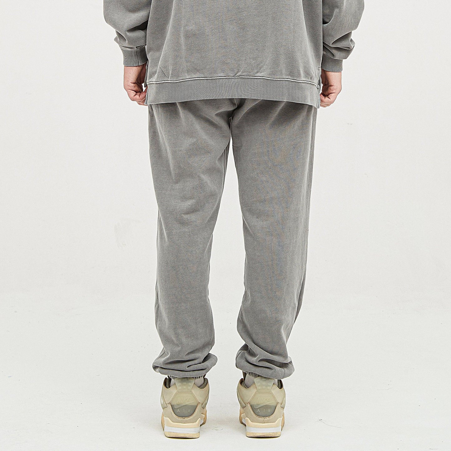 Men's Super Heavyweight Washed Baggy Sweatpants - Vintage Cotton Pants - TeeVoke