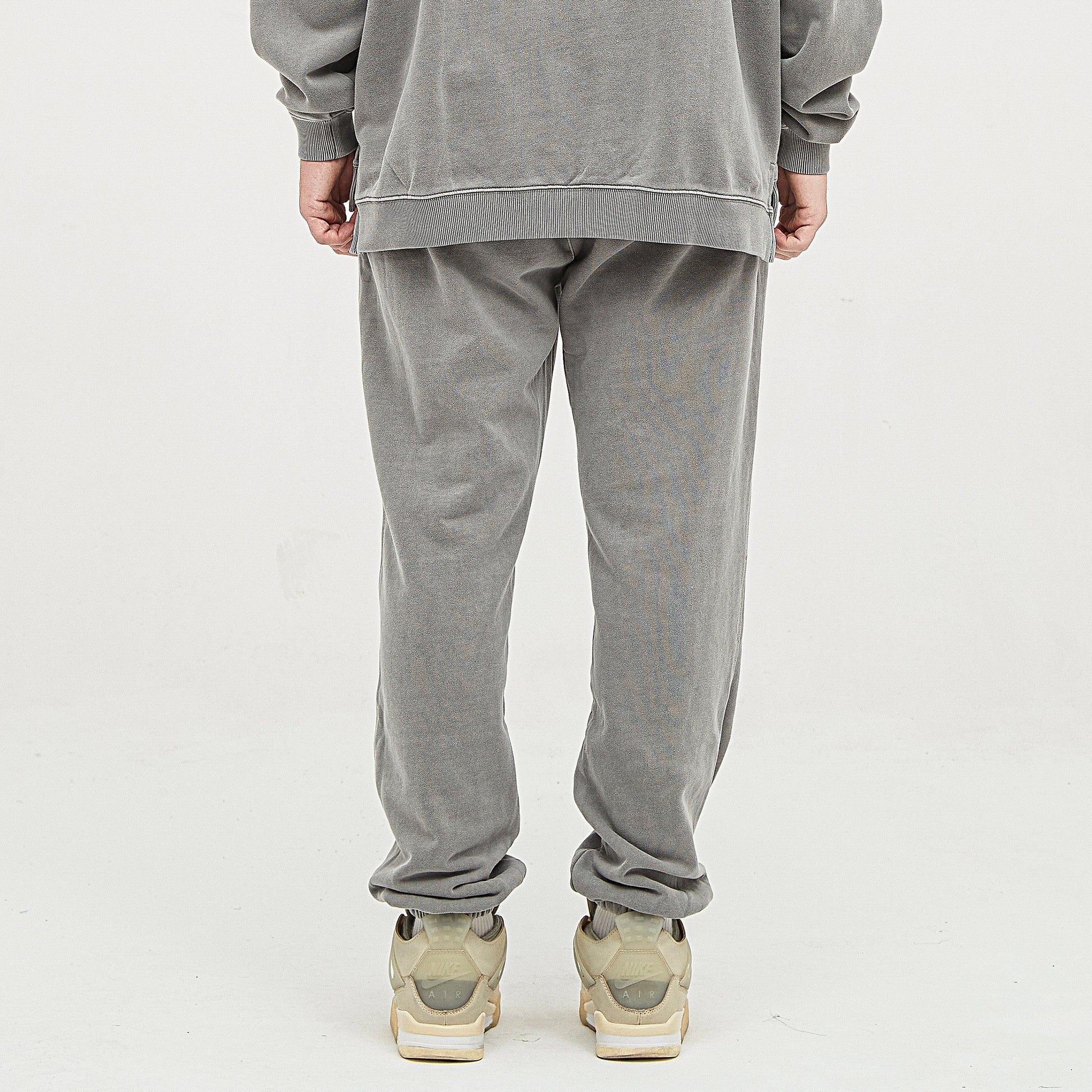 Men's Super Heavyweight Washed Baggy Sweatpants - Vintage Cotton Pants - TeeVoke