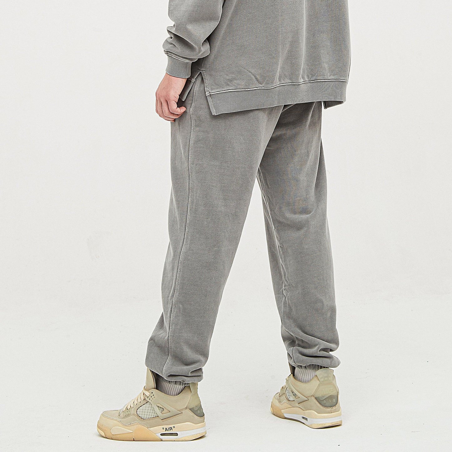 Men's Super Heavyweight Washed Baggy Sweatpants - Vintage Cotton Pants - TeeVoke
