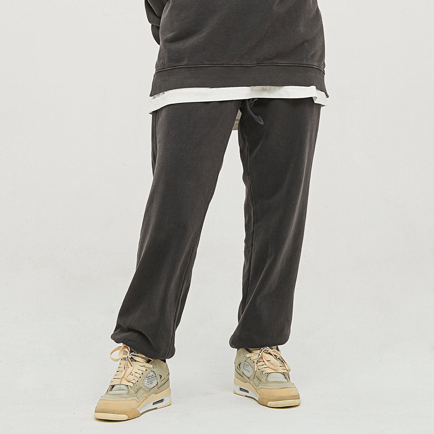 Super Heavyweight Washed Baggy Sweatpants - Vintage Cotton Joggers - TeeVoke