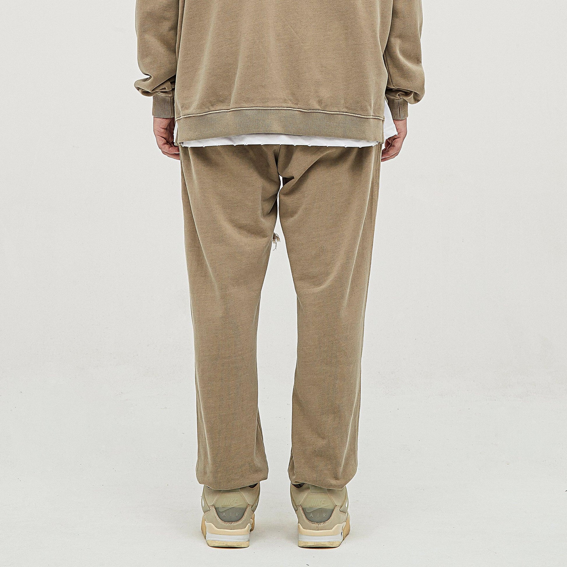 Men's Super Heavyweight Washed Baggy Sweatpants - Vintage Cotton Pants - TeeVoke