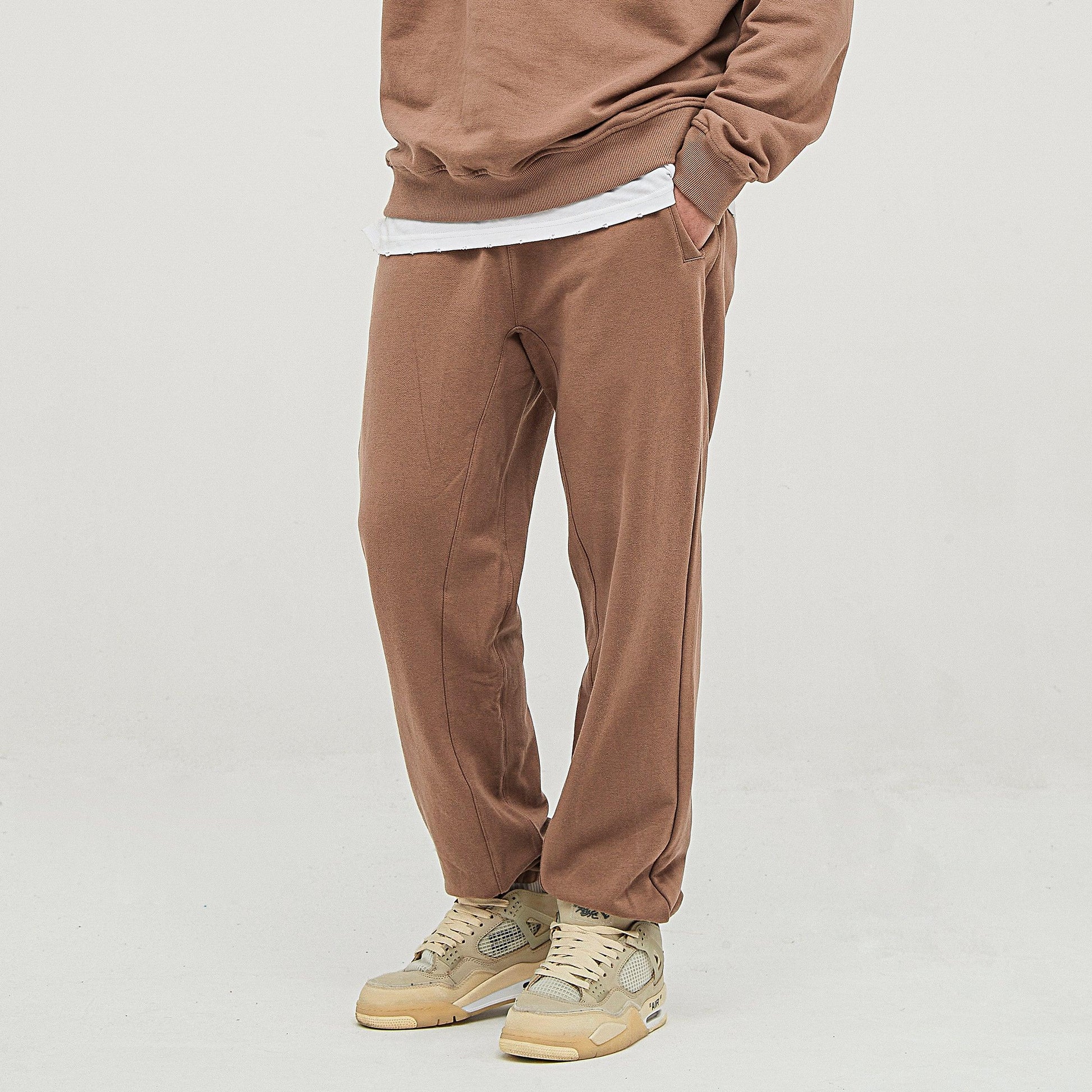 Men's Heavyweight Baggy Sweatpants - Oversized Cotton Terry Joggers - TeeVoke