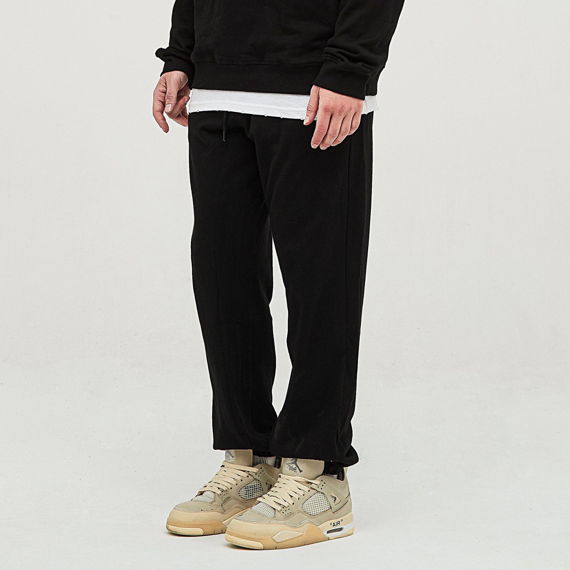 Men's Heavyweight Baggy Sweatpants - Oversized Cotton Terry Joggers - TeeVoke