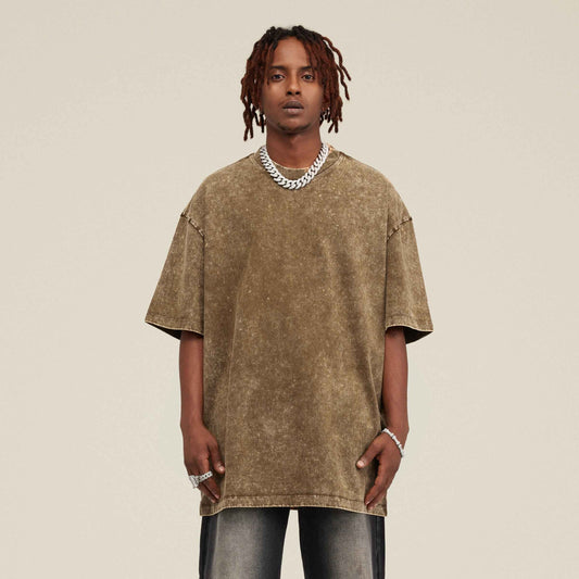 Ganesha Unisex Oversized Snow Wash T-Shirt Trendy Holiday Gift